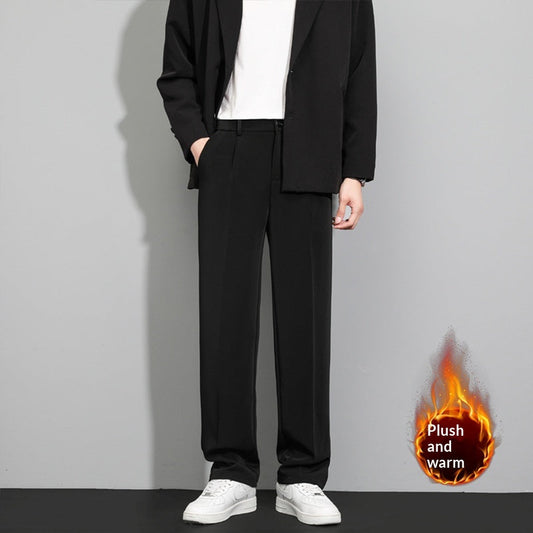 Autumn Casual Versatile Loose Fleece-lined Casual Pants For Men