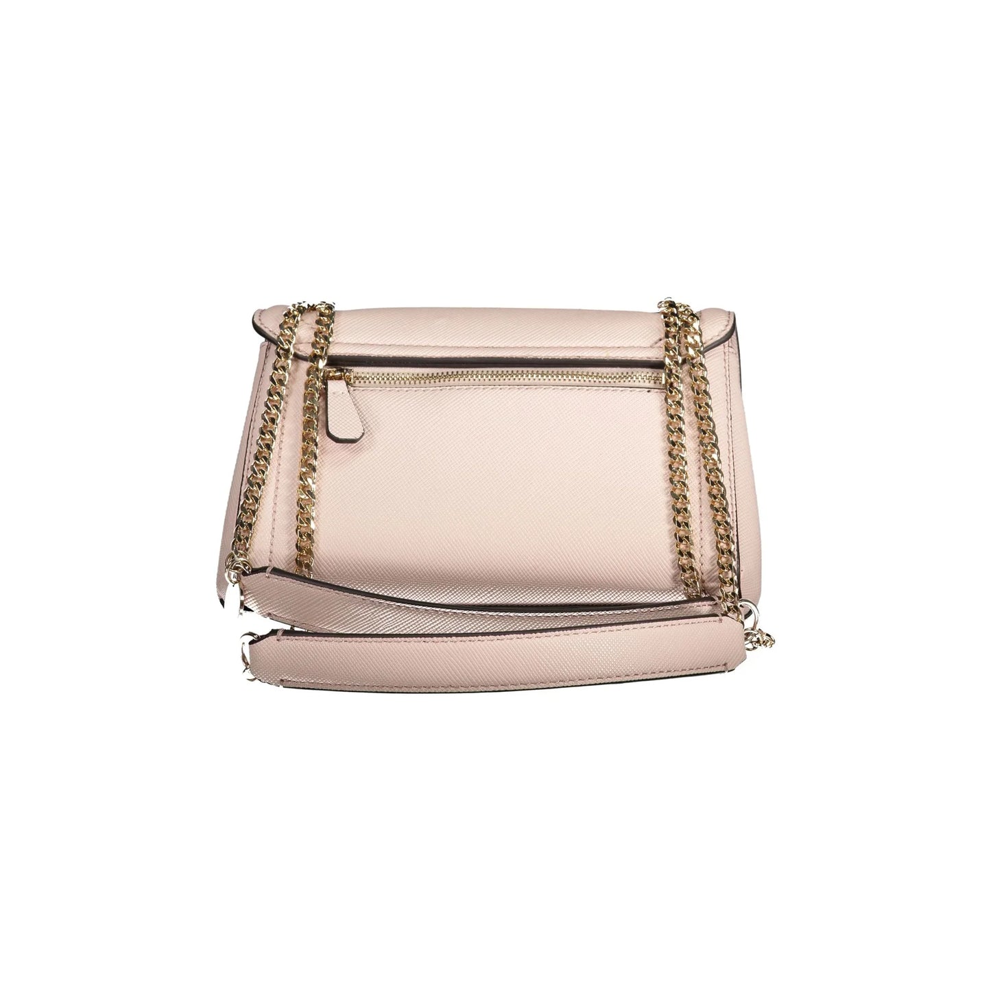 GUESS JEANS Borsa Donna a Spalla Noelle Rosa con Catena