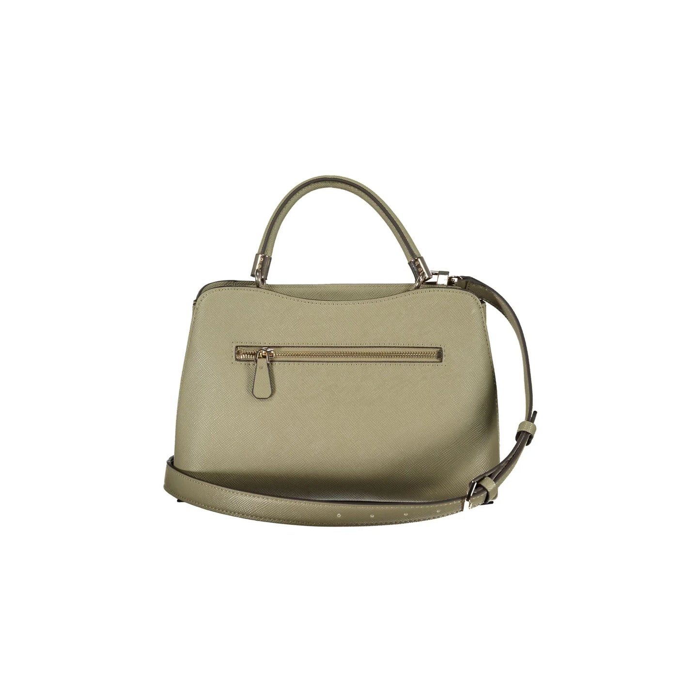 GUESS JEANS Borsa Donna Gizele Verde a Mano con Tracolla Removibile