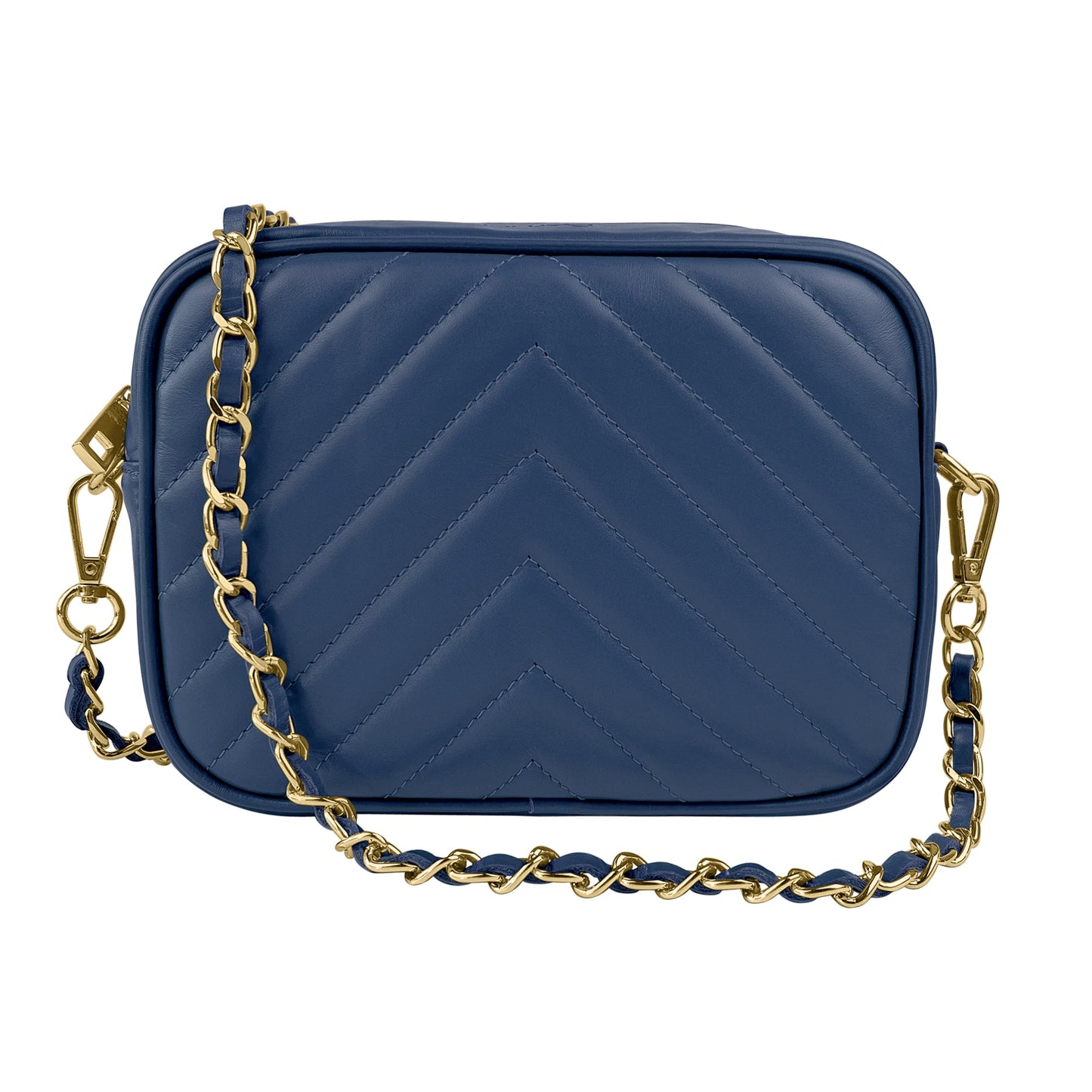 Borsa Donna a Tracolla, In Vera Pelle Trapuntata, Made in Italy, Modello Lola