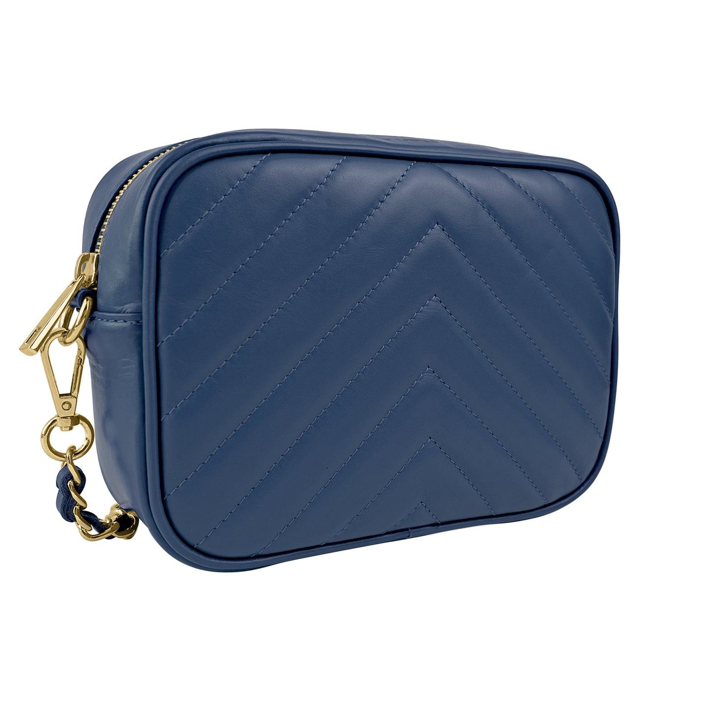 Borsa Donna a Tracolla, In Vera Pelle Trapuntata, Made in Italy, Modello Lola