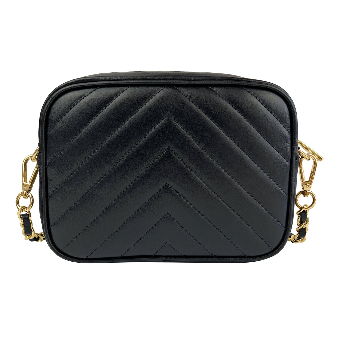 Borsa Donna a Tracolla, In Vera Pelle Trapuntata, Made in Italy, Modello Lola