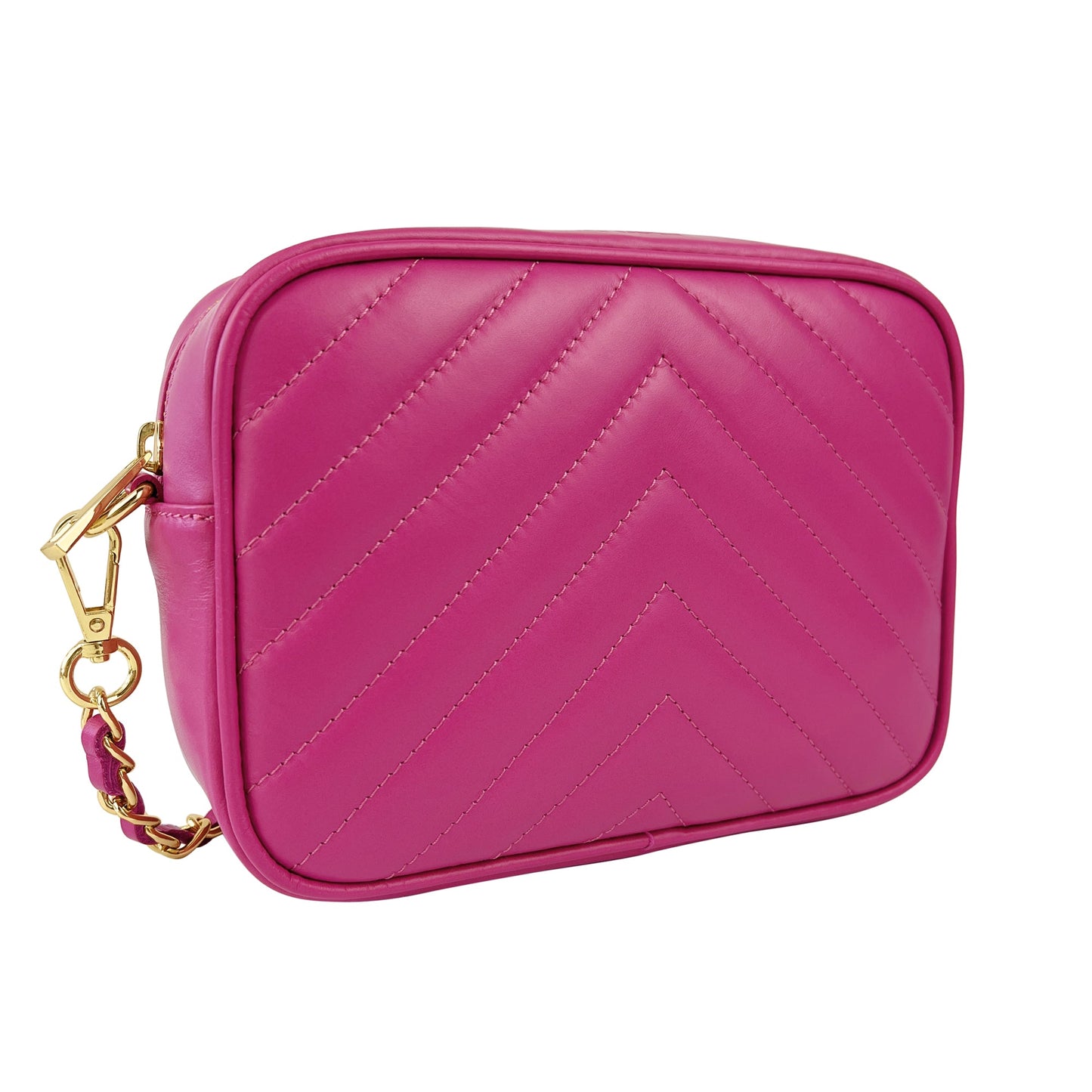 Borsa Donna a Tracolla, In Vera Pelle Trapuntata, Made in Italy, Modello Lola