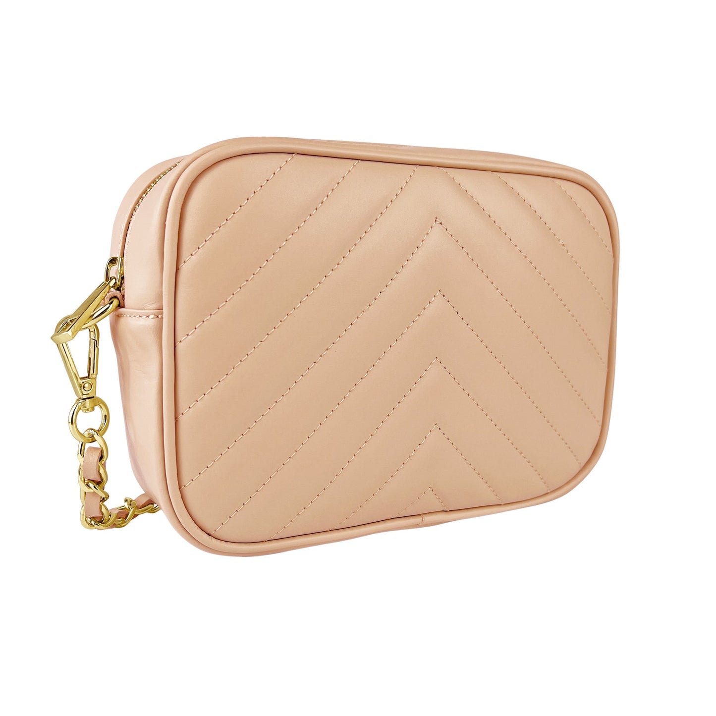 Borsa Donna a Tracolla, In Vera Pelle Trapuntata, Made in Italy, Modello Lola