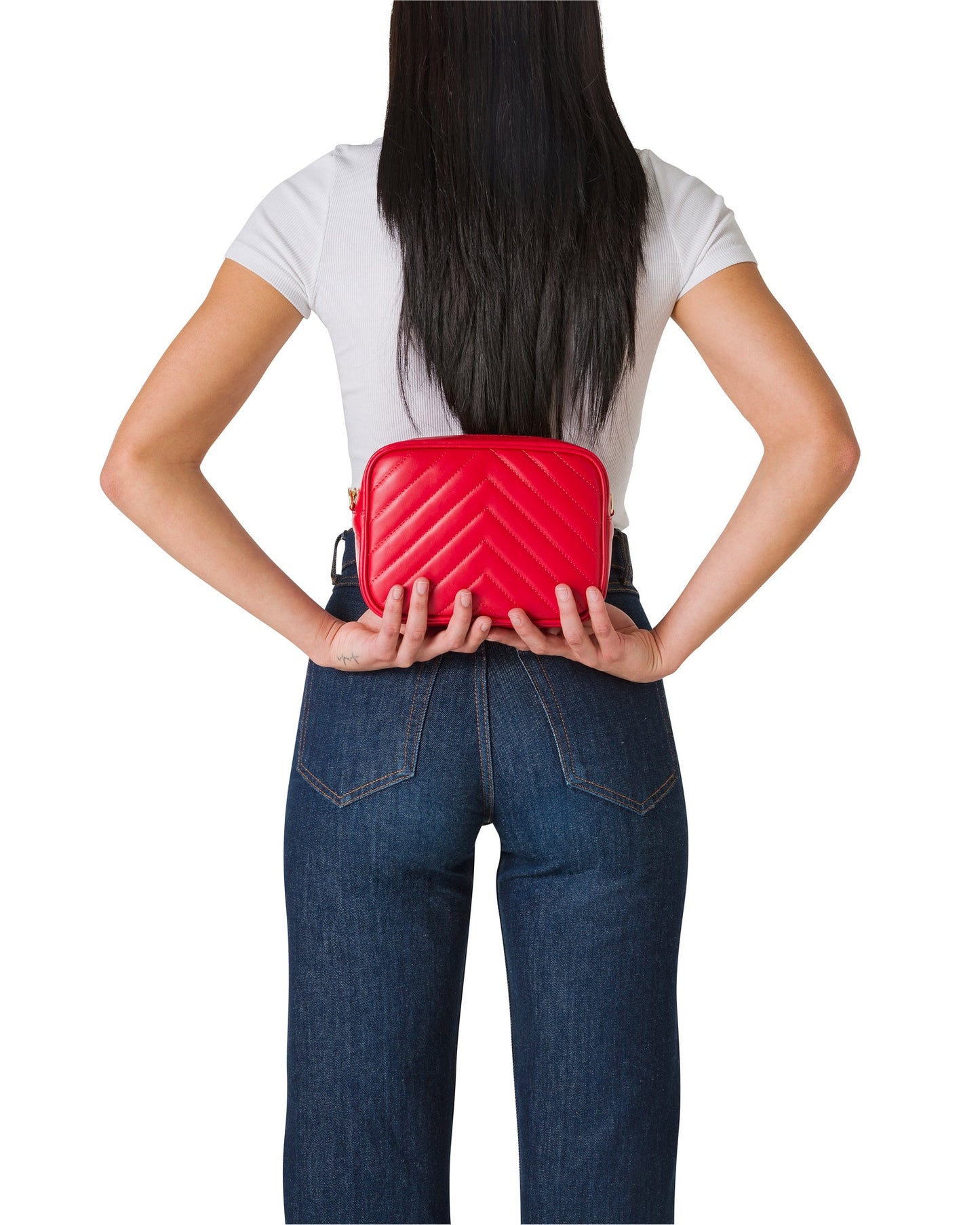 Borsa Donna a Tracolla, In Vera Pelle Trapuntata, Made in Italy, Modello Lola