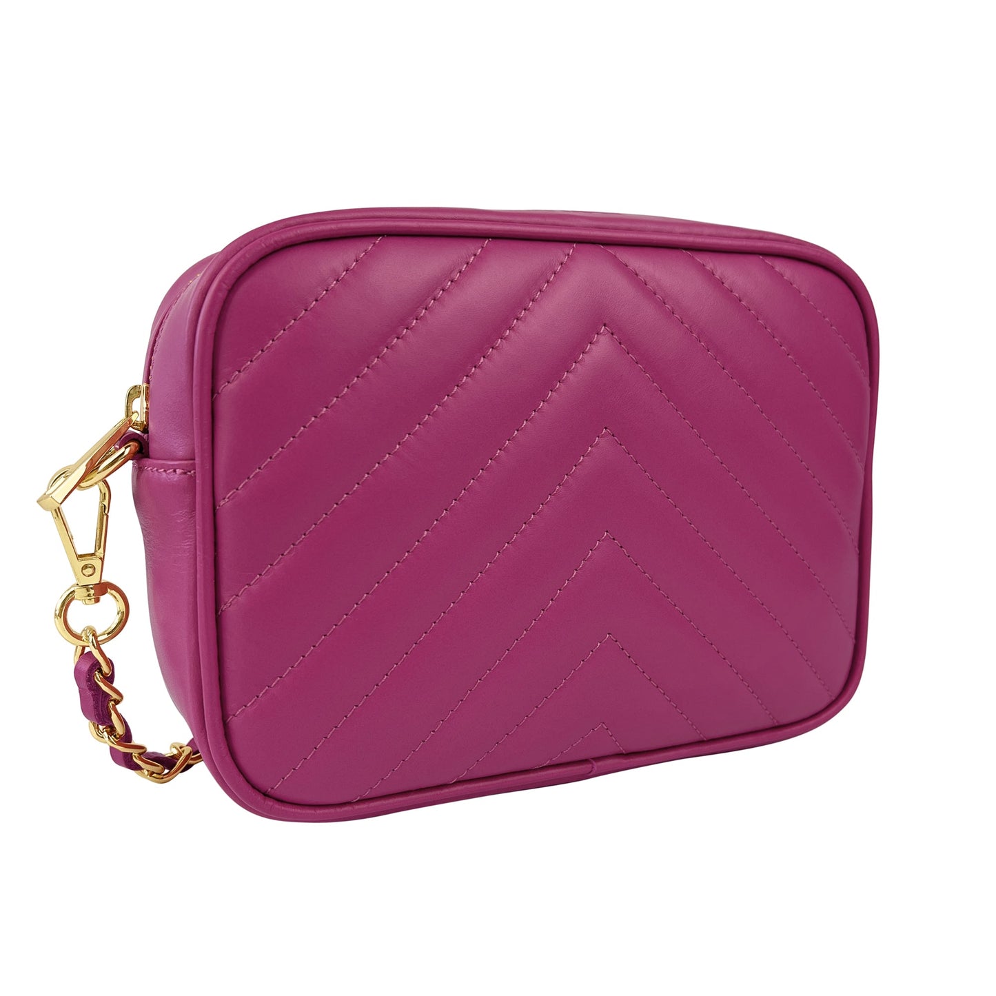 Borsa Donna a Tracolla, In Vera Pelle Trapuntata, Made in Italy, Modello Lola