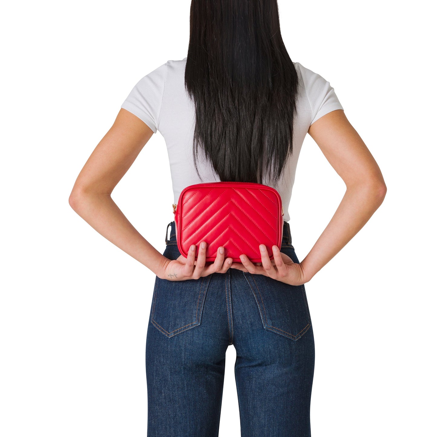 Borsa Donna a Tracolla, In Vera Pelle Trapuntata, Made in Italy, Modello Lola