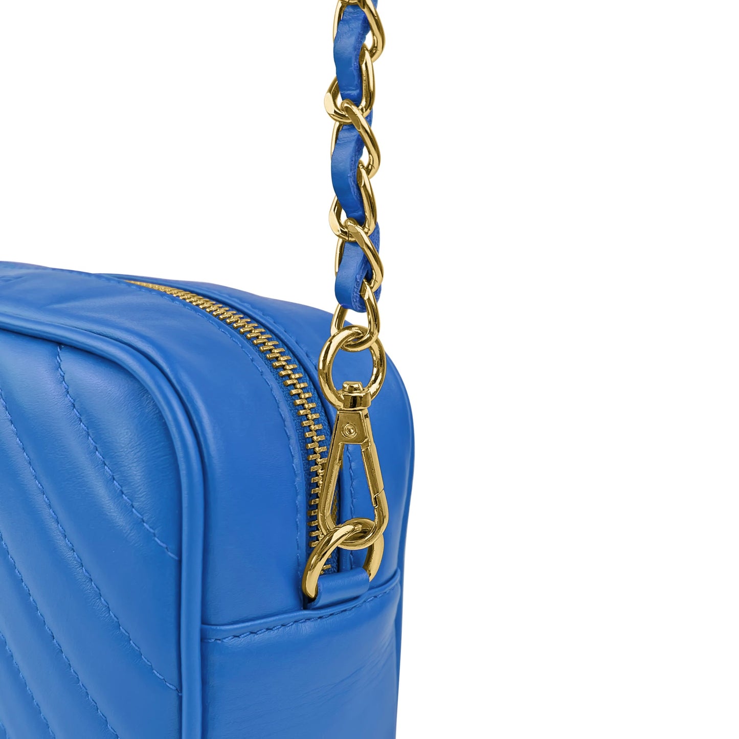 Borsa Donna a Tracolla, In Vera Pelle Trapuntata, Made in Italy, Modello Lola