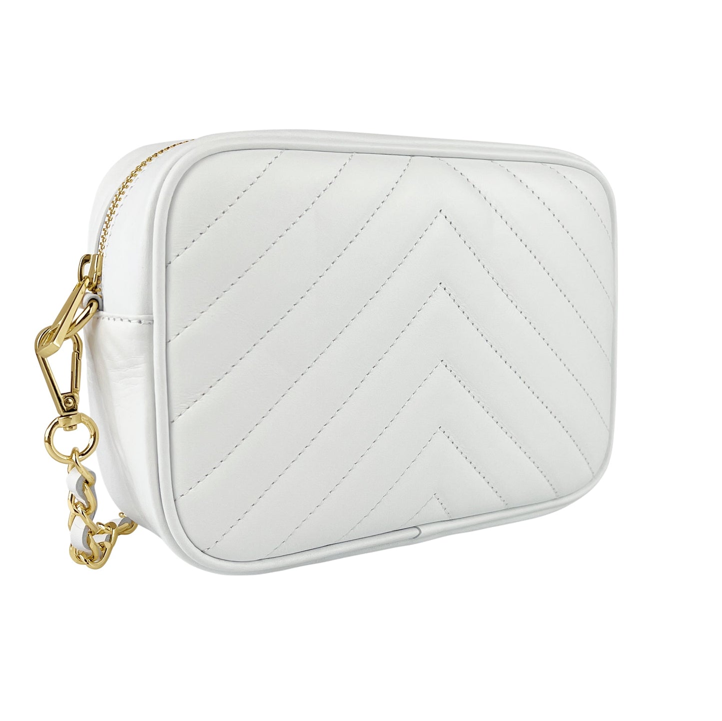 Borsa Donna a Tracolla, In Vera Pelle Trapuntata, Made in Italy, Modello Lola