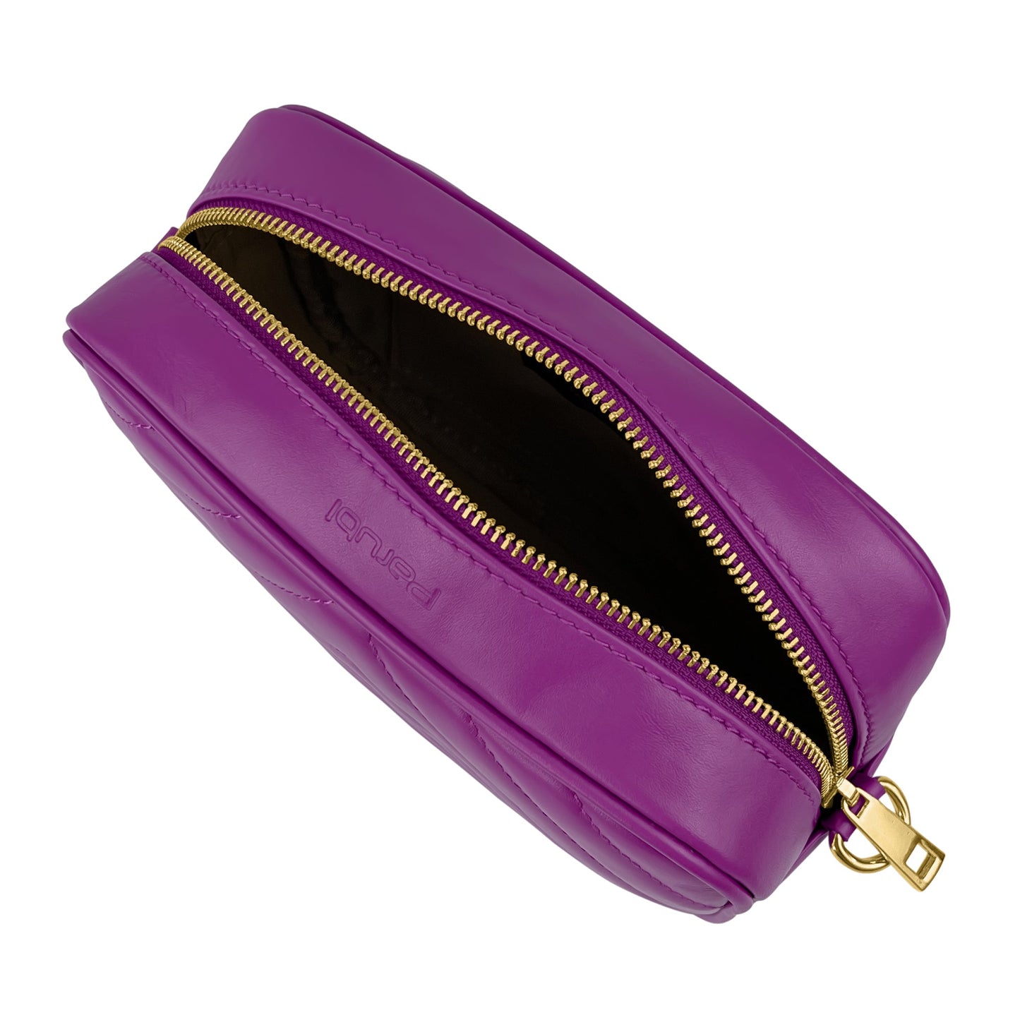 Borsa Donna a Tracolla, In Vera Pelle Trapuntata, Made in Italy, Modello Lola