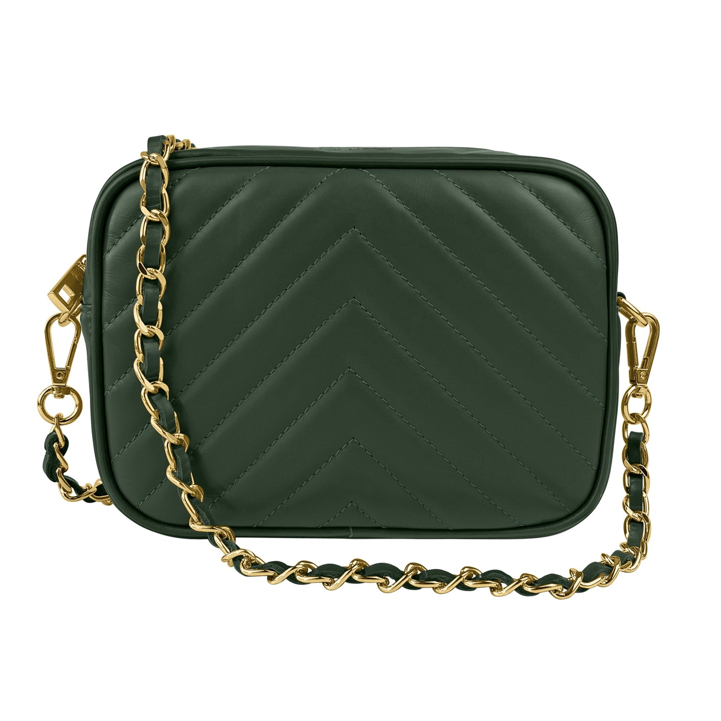 Borsa Donna a Tracolla, In Vera Pelle Trapuntata, Made in Italy, Modello Lola