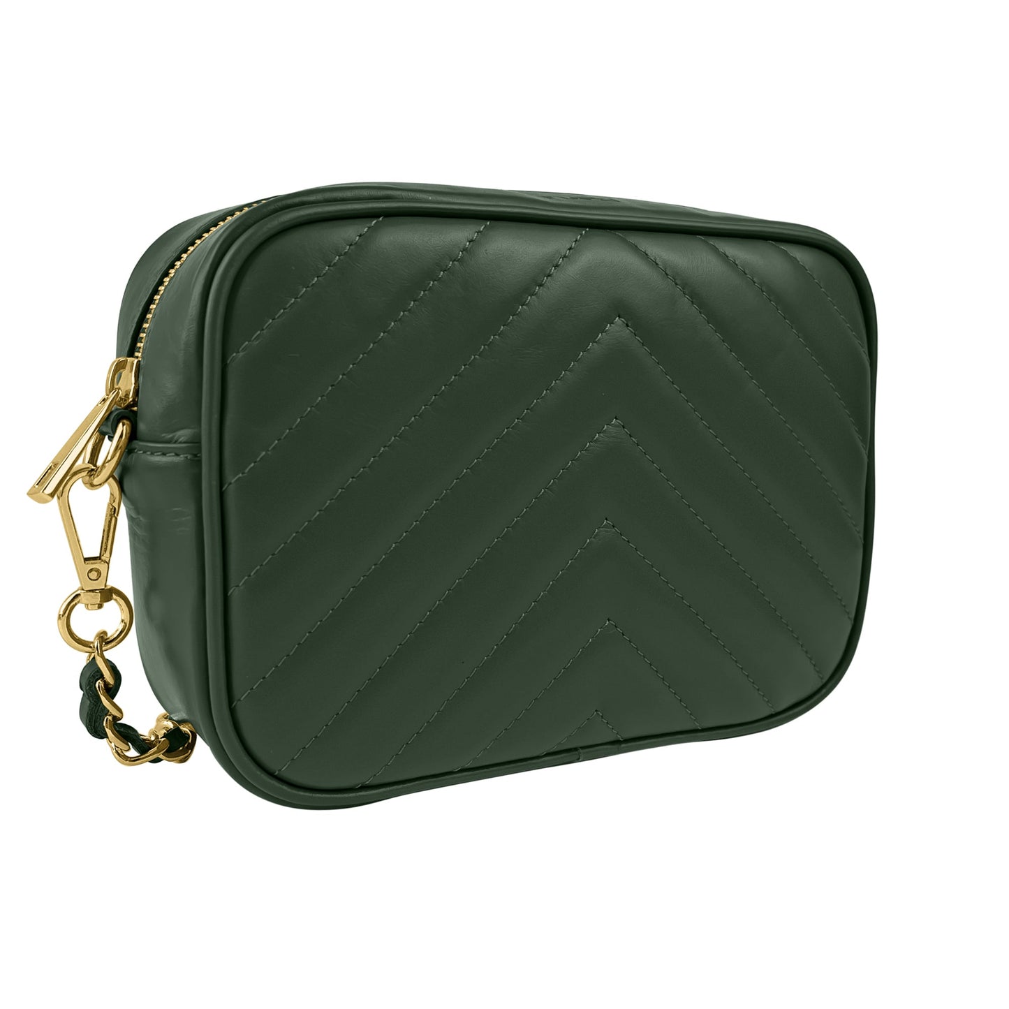 Borsa Donna a Tracolla, In Vera Pelle Trapuntata, Made in Italy, Modello Lola