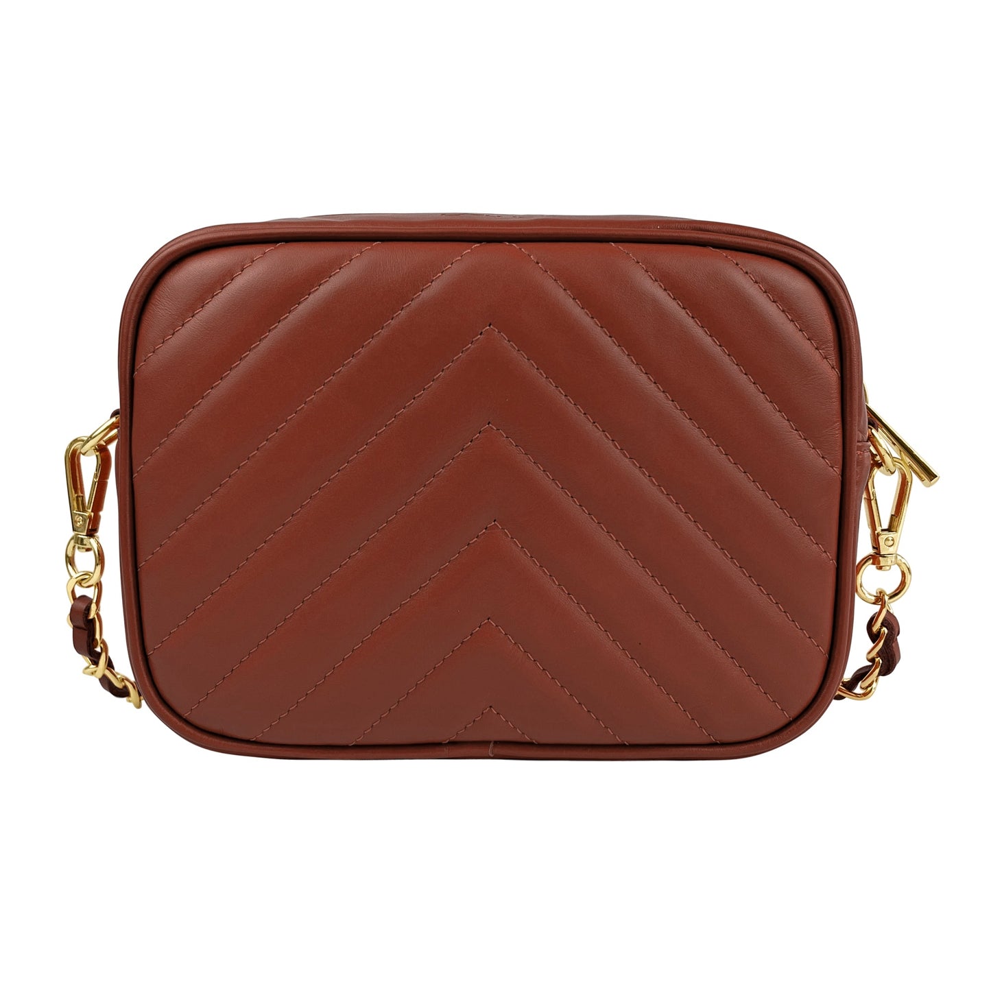 Borsa Donna a Tracolla, In Vera Pelle Trapuntata, Made in Italy, Modello Lola