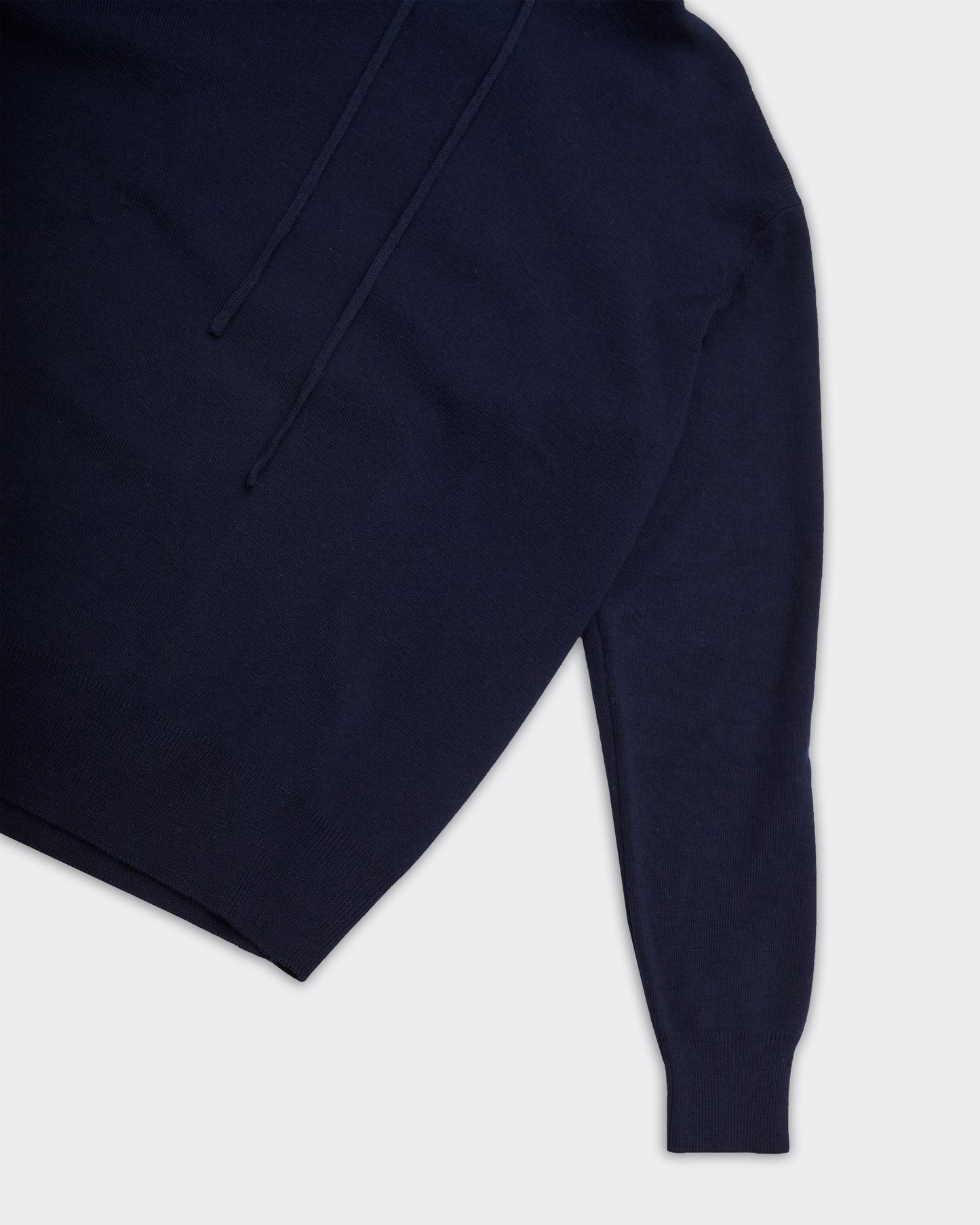 Felpa Con Cappuccio Knit Blue Navy