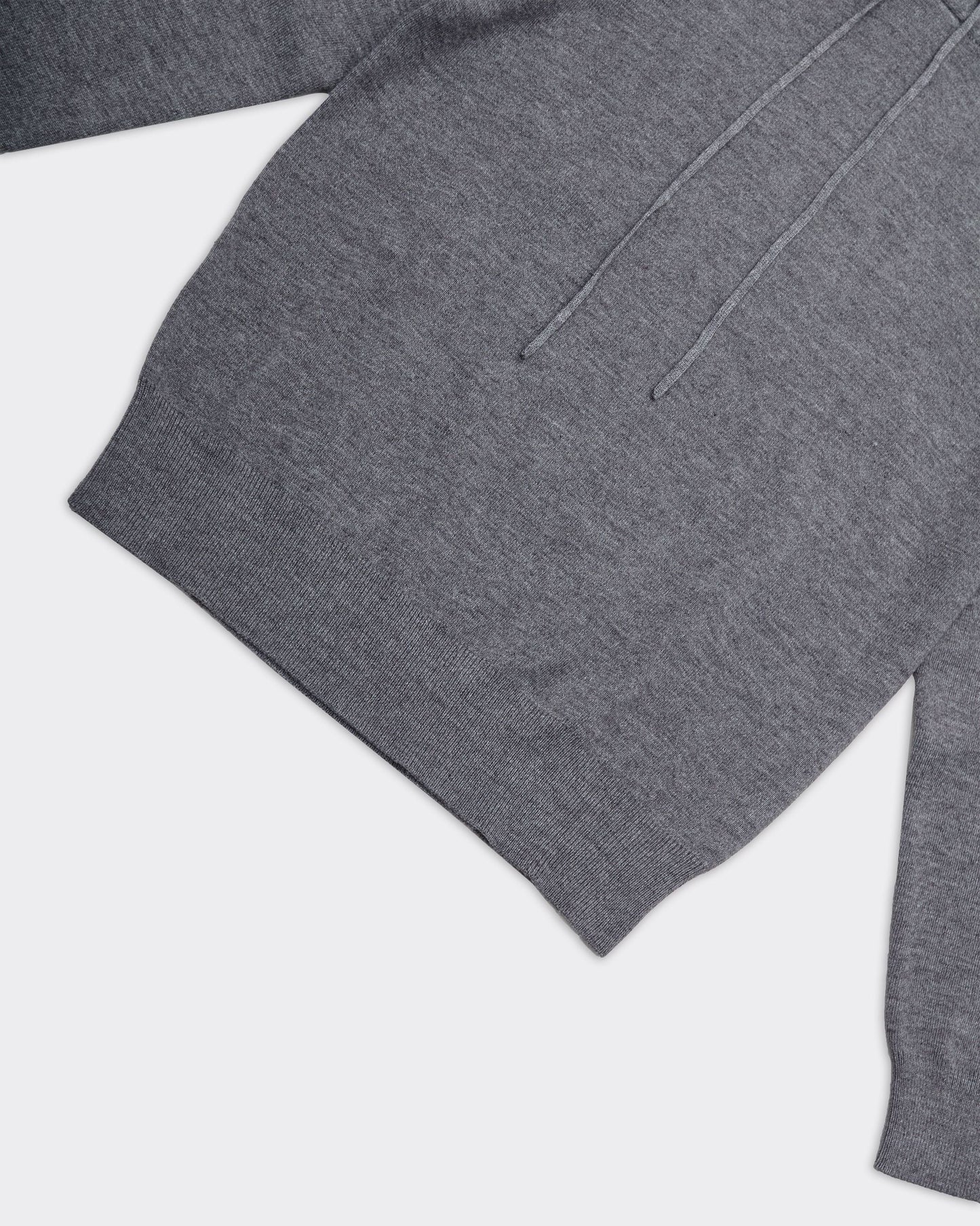 Felpa Con Cappuccio Knit Grigia