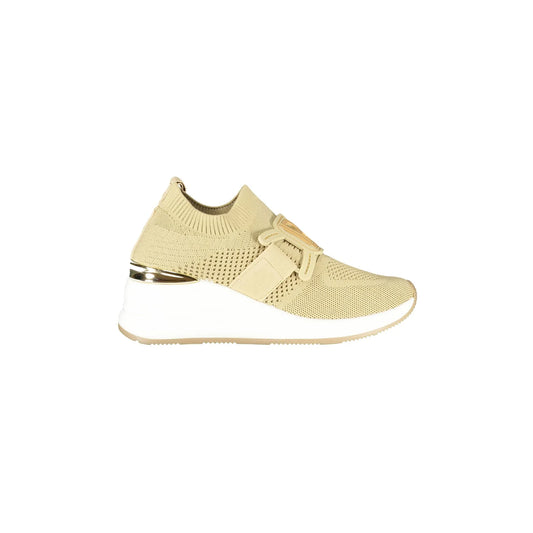 LAURA BIAGIOTTI Sneakers Donna Beige Elastiche con Plateau 6 cm