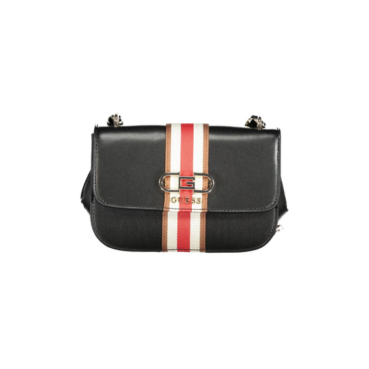GUESS JEANS Borsa Donna a Tracolla Nera Nelka con Catena